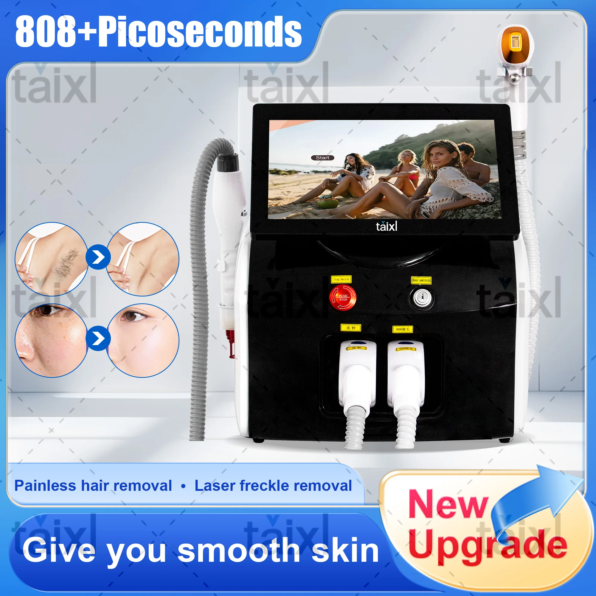 

4000W 2025 NEW 2 IN 1 Soprano Titanium Ice Platinum Diode 755 808 1064nm 4 Wavelength Laser Hair Removal Machine Painless
