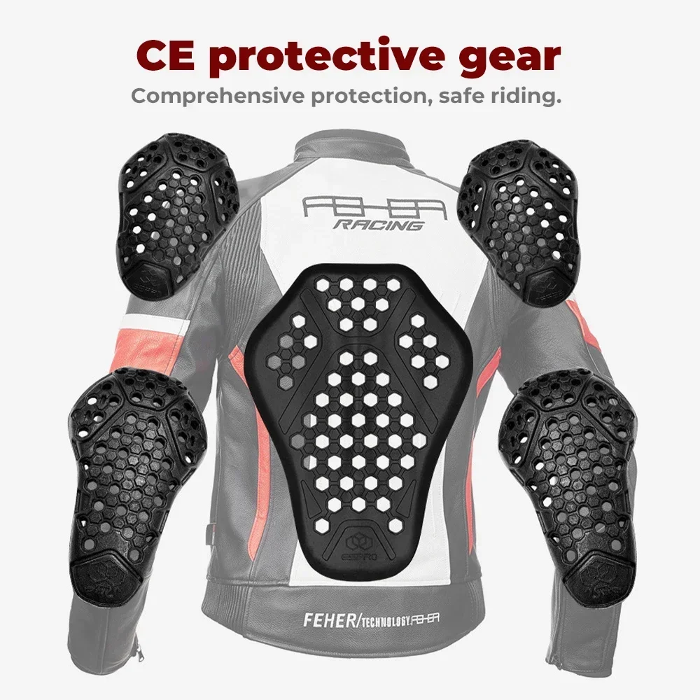 Chaqueta de motociclismo para hombre, traje de cuero para motociclista de carreras, forro cálido extraíble, elástico, impermeable, a prueba de viento para exteriores