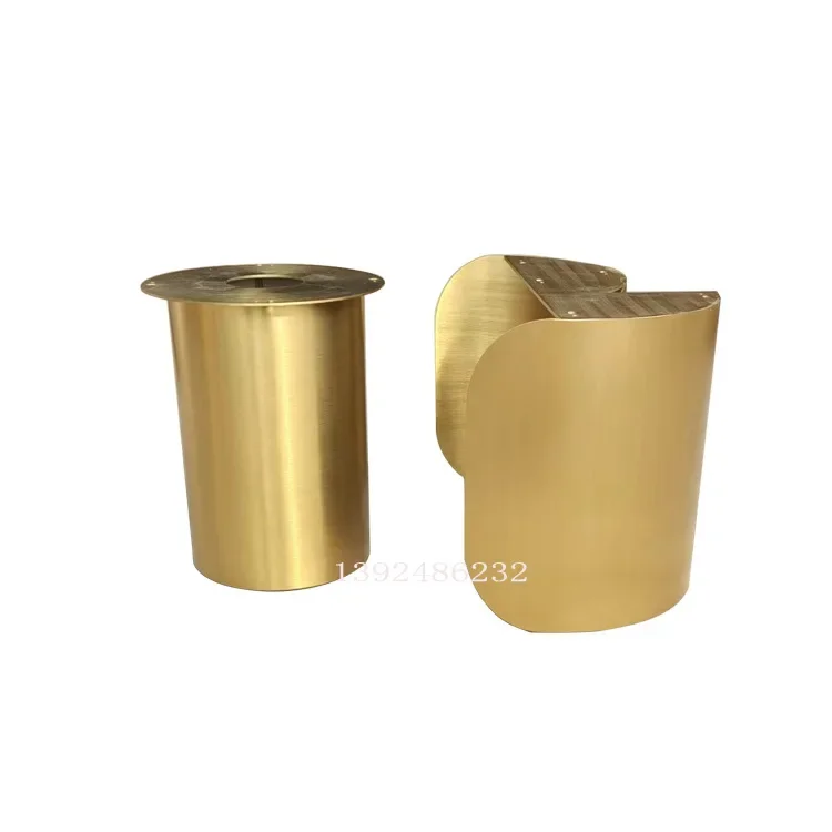 Light luxury stainless steel half moon coffee table leg support marble corner rock slab metal bracket