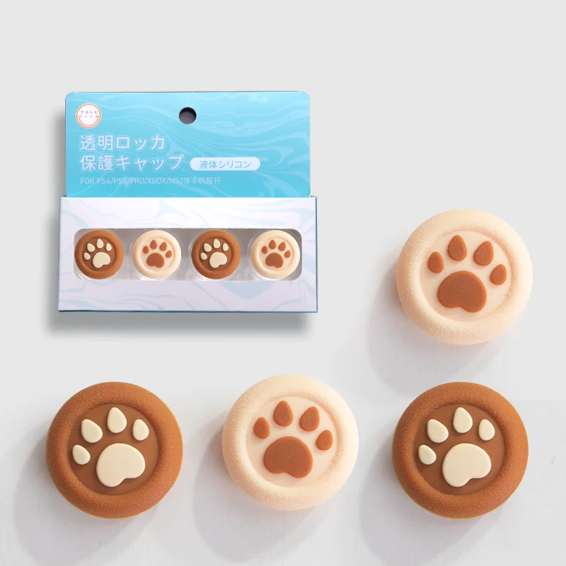 القط باو النقاط سيليكون الإبهام قبضة غطاء تغليف للتبديل 2/NS برو تحكم لسوني PS5 PS4 سليم PS3 Xbox One سلسلة X/S XSS