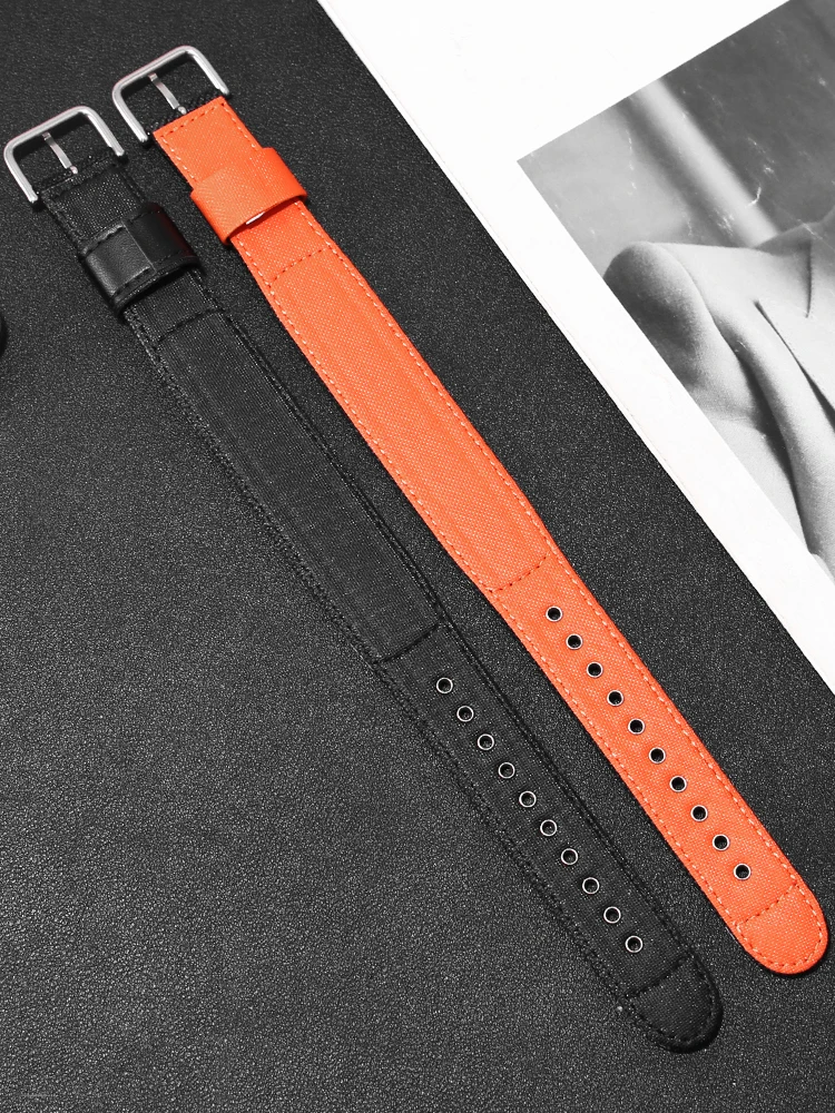 Compatible with C-a-s-i-o Integrated Canvas Accessories PRG-510/110/130 PRW-5100G Nylon Watch Strap