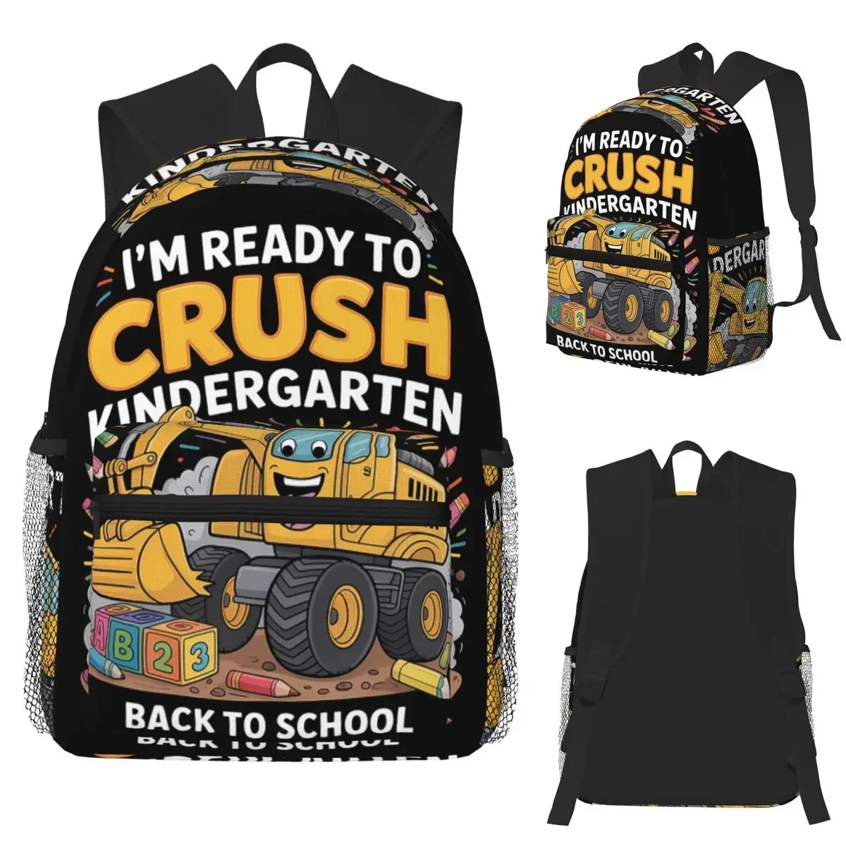 

Рюкзак «Я готов к разрушению» для детского сада «Назад в школу», школьная сумка, походный дорожный рюкзак для мужчин и женщин, сумка для книг, сумки на плечо