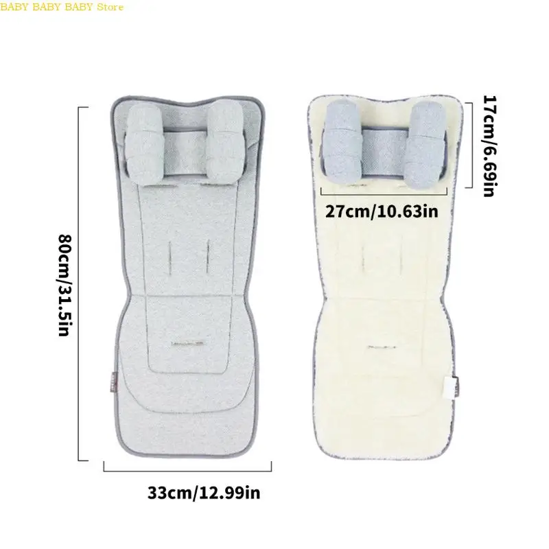 وسادة مقعد Q81A قابلة للعكس لعربات الأطفال تتميز ببوليستر مضاد للعرق وسهل التنظيف للسفر والرحلات الطويلة #6