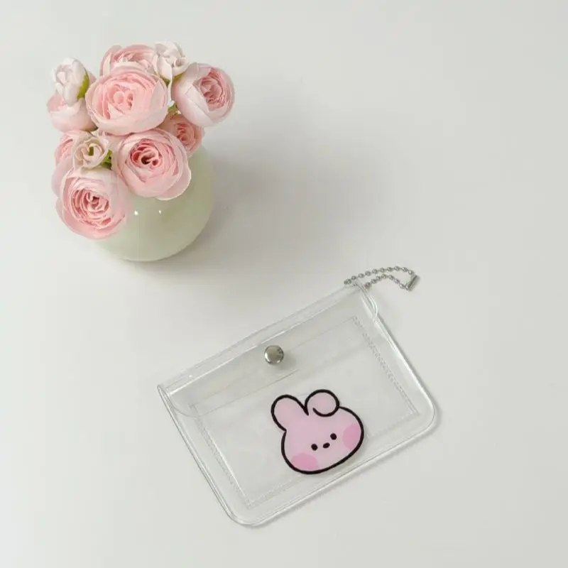 BT21 Transparent Card Pack Student Portable Public Transport Document Bank Card Protection Set Cartoon Wallet view 3