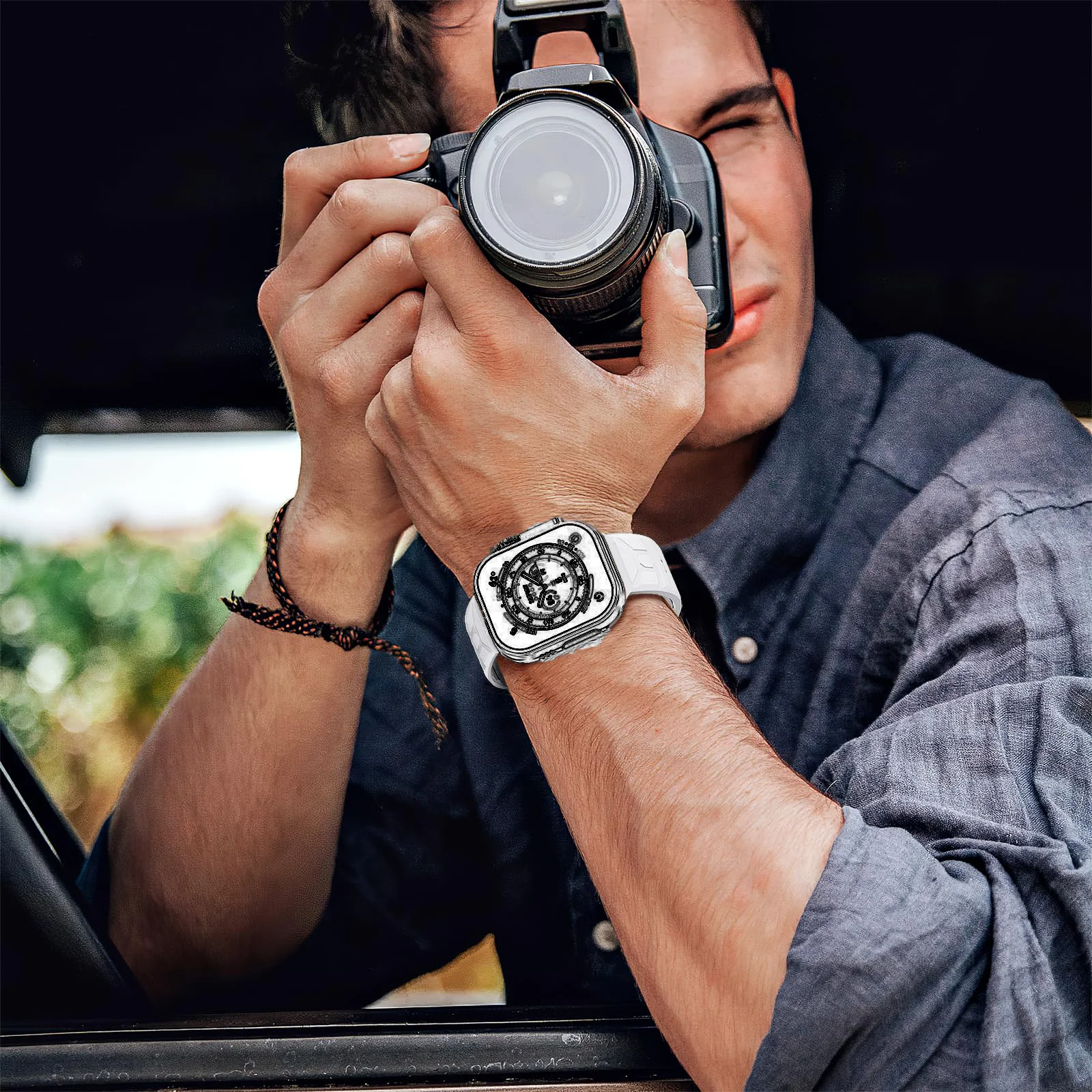 Un elegante cinturino in silicone per Apple Watch Series 10, 9, 8, 7, 6, SE, SE2, e Ultra 2 - disponibile nelle taglie 38, 40, 41, 42,