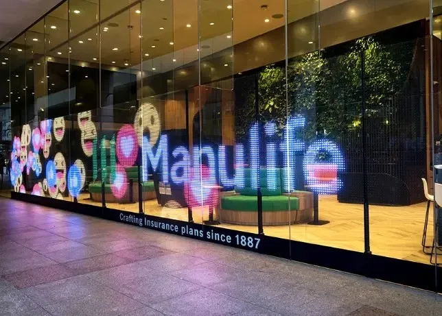 P4 صديقة للبيئة مركز تسوق داخلي شاشة شفافة ذاتية اللصق كريستال نوافذ مرنة لاستخدام متجر البيع بالتجزئة #5