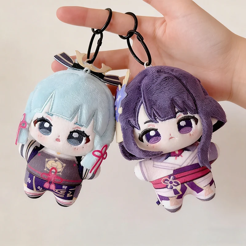 10CM Anime Game Plush Keychain Soft Stuffed Doll Key Ring Bag Charm Genshin Impact Character Figure Toy Gift Backpack Decor