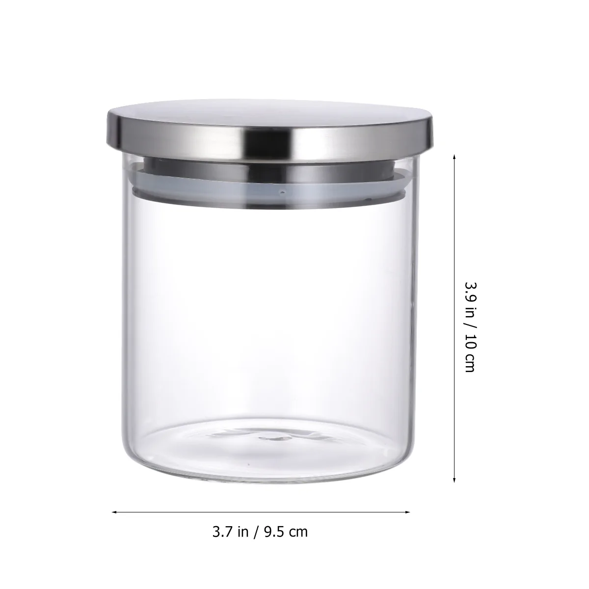 

Borosilicate Glass Jar 95x100 with Lid Airtight Moistureproof Container for Dry Fruits Grain Spice Snacks Kitchen Storage Tank
