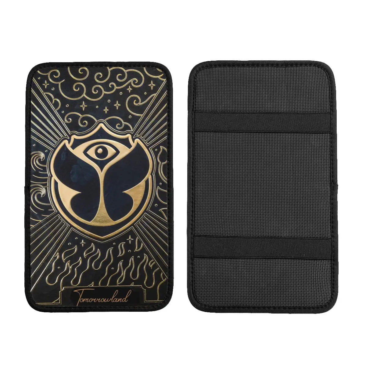 Custom Tomorrowland Car Armrest Box Pad Non-Slip Belgian Electronic Dance Music Festival Center Console Protection Cover Mat