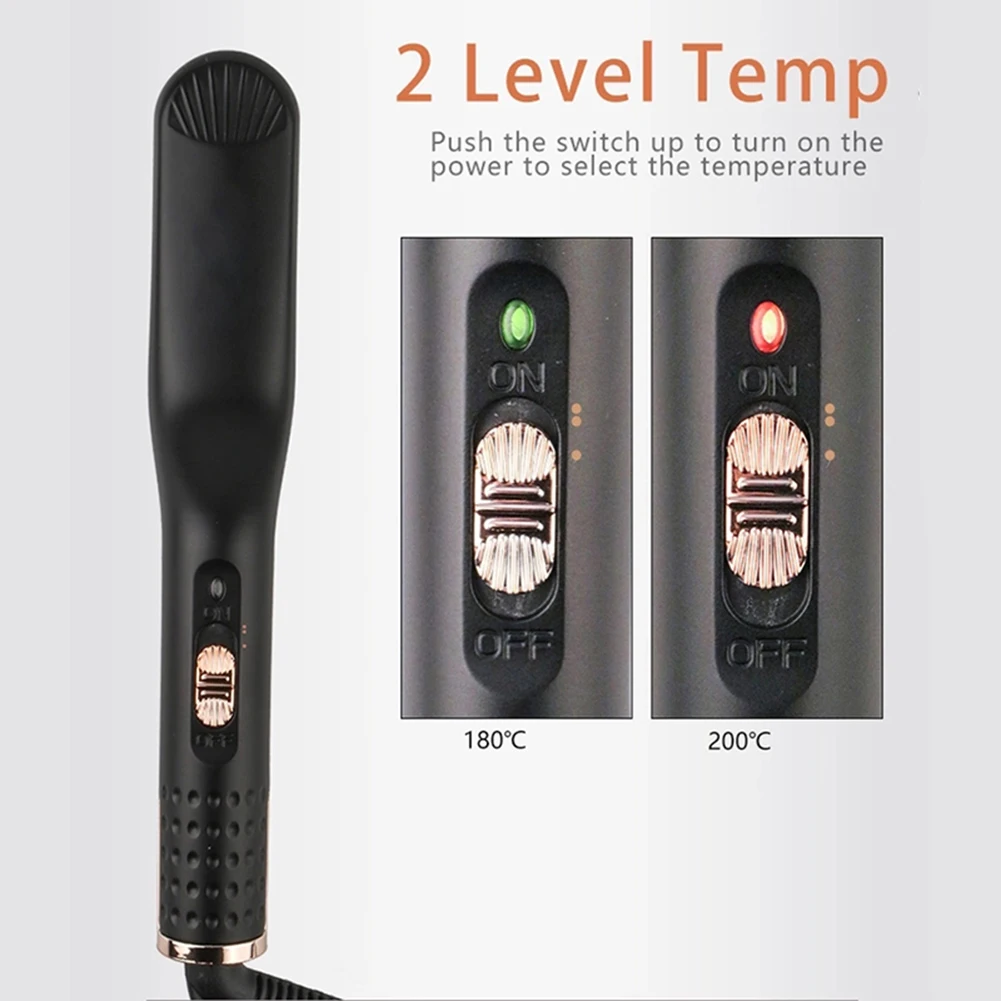 電気ヒートブラシキット（男性用）：ヘアストレートナー＆スタイラー、デュアル電圧euプラグ付き