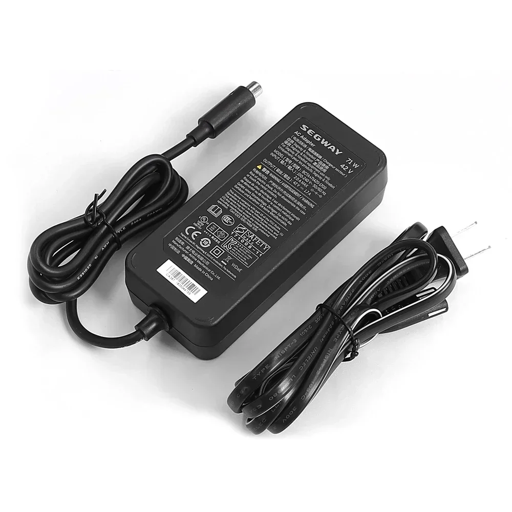 Adattatore caricabatterie per Ninebot MAX G2 G30LP F65 F40 F30 F20 D28 D40 ES2 ES4 E22 E45 per parti di scooter caricabatteria al litio 36V
