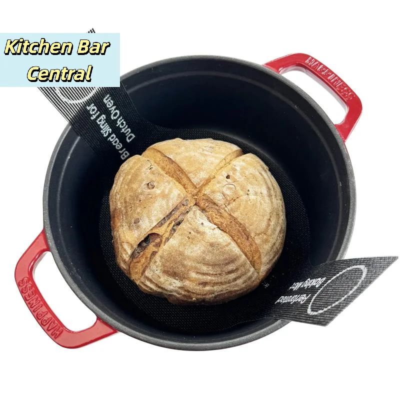 【Silicone Perforated Bread Sling With Long Handle Nonstick Reusable Bread Baking Mat Sourdough Transfer For Dutch Oven】