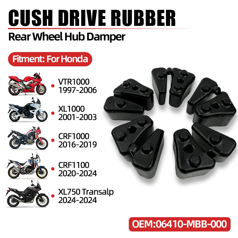 Picture 3: 5-PCS Motorcycle Rear Wheel Damper for CRF1000 CRF1100 VTR1000 XL1000 XL750 Sprocket Rubber Motorcycle Accessories 06410-MBB-000