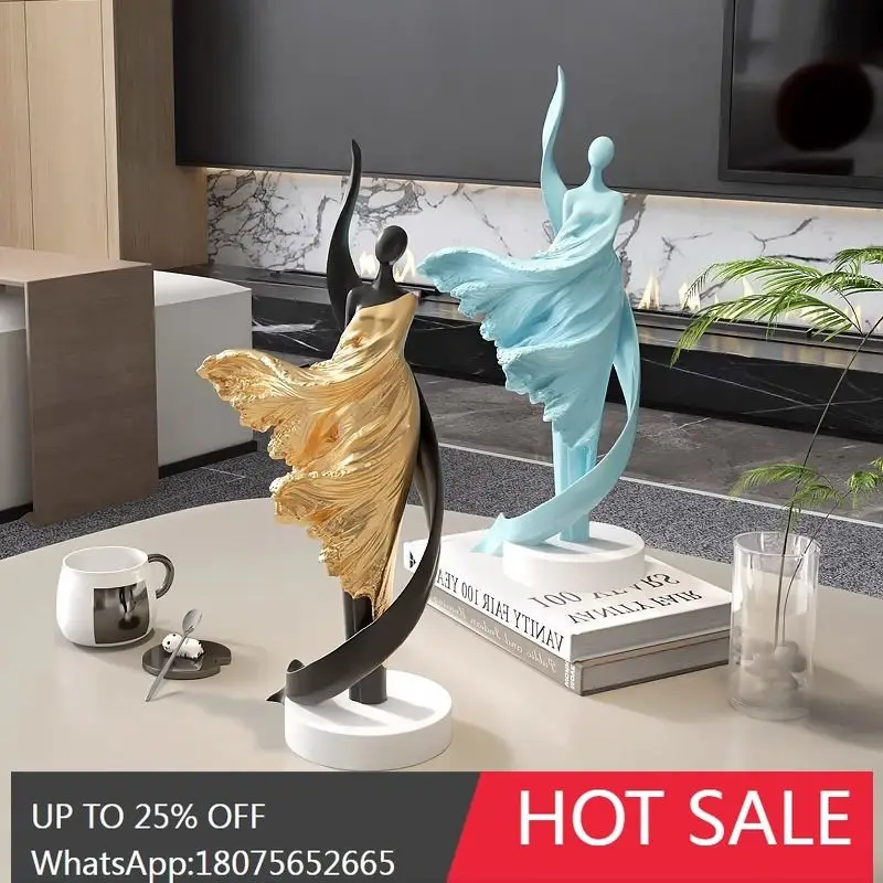 

HLZ Abstract Art Figure Desktop Ornament Light Luxury High-End Living Room Entrance High-End Home Decor