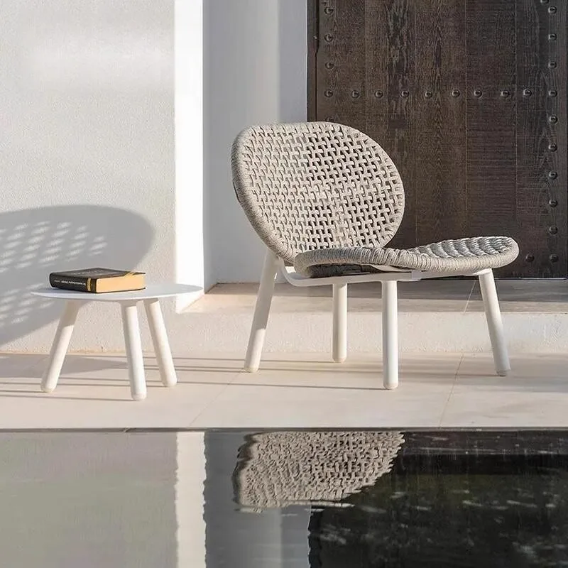 Outdoor sofa courtyard combination outdoor villa hotel B & B balcony terrace coffee table single rattan chair rattan furniture y