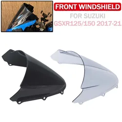 Motorcycle Windshield Protector Touring Flyscreen Double Bubble Deflector Windscreen Winglet For Suzuki GSX R125 R150 2017-2021