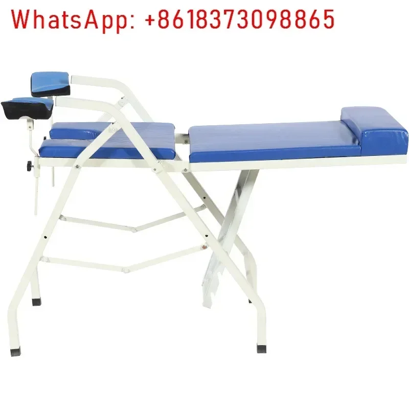 Obstetric Examination Table,Low Carbon Square Steel Material Folding Gynecology Examination Bed