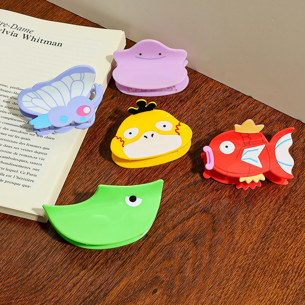 1PC/5PCS Pokemon Hair Claw for Women Cartoon Pikachu Hair Clip for Girls Fashion Hair Crab Clip Ladies Elegant Head Accessories