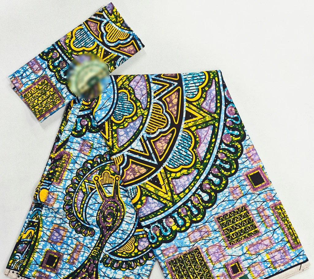 Nigerian Veritable Dutch Wax High Quality Ankara Fabrics African Real Wax With Stones 6 Yards Nigerian Sewing Women Dress