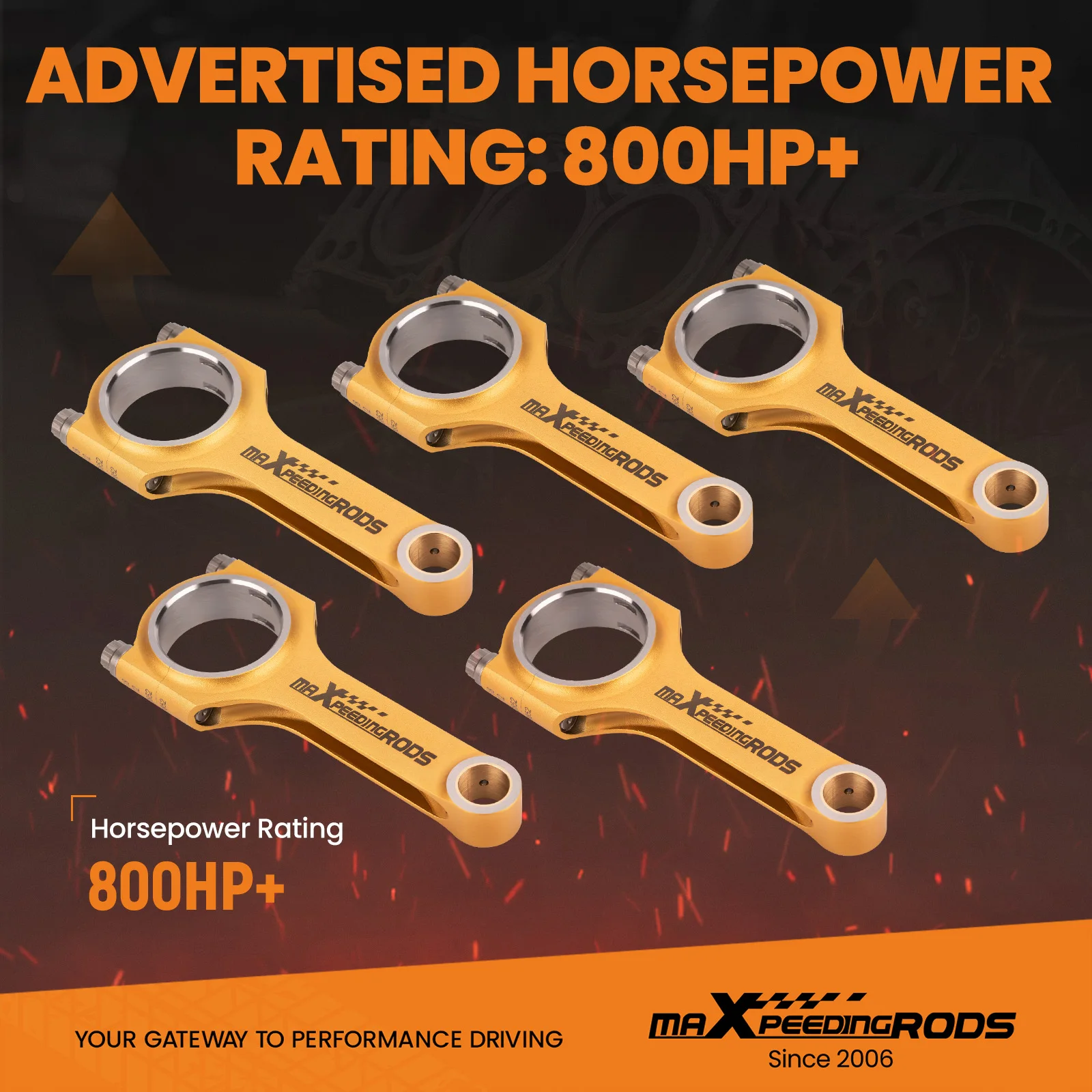 Titanizing Connencting Rods+ARP2000 Bolts Fit For Audi RS2 2.2L Turbo 5cyl 144mm