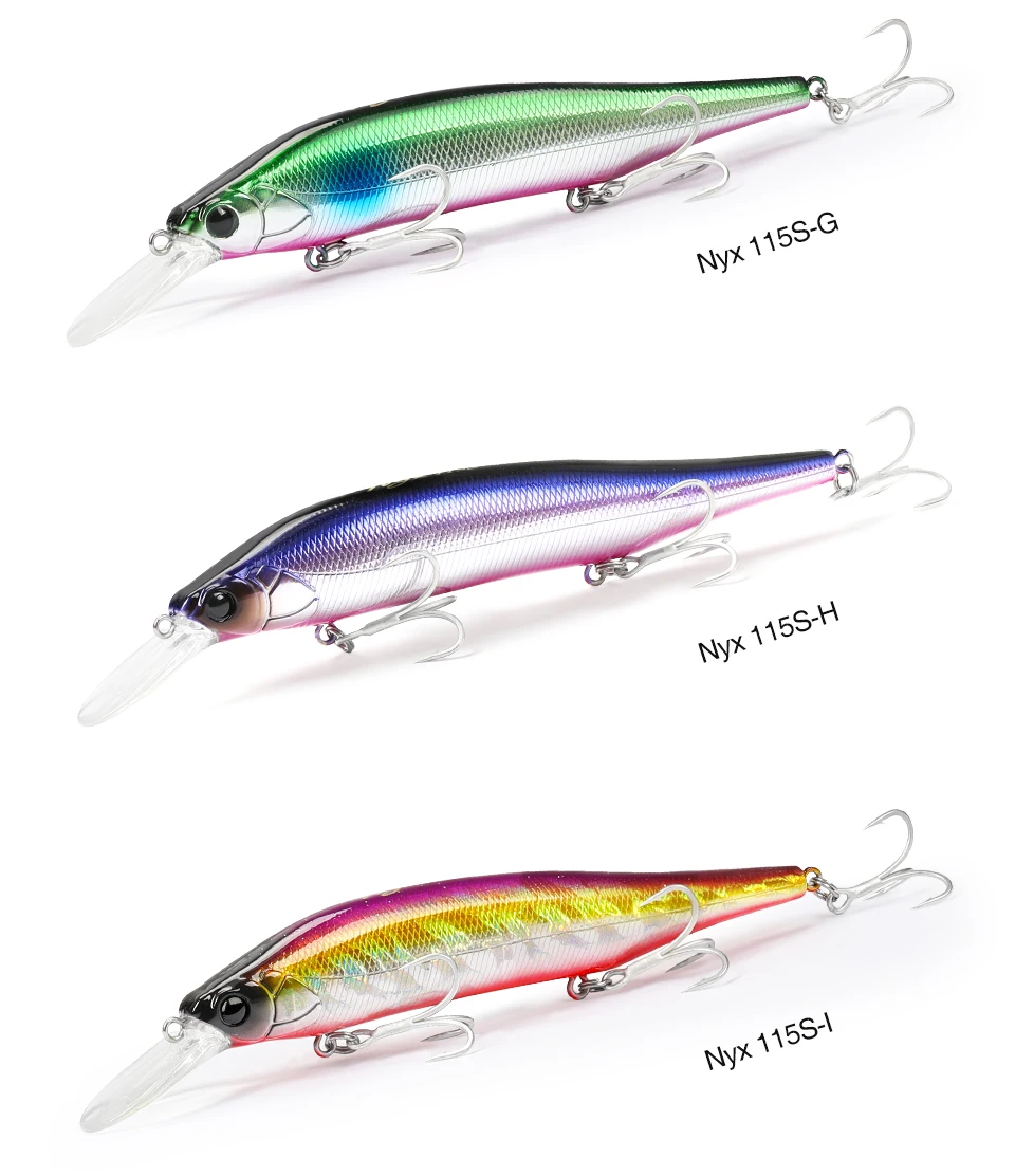 TSURINOYA 115 mm 18,5 g SinKing Minnow Salzwasserköder 115S NYX Gewichtssystem Weight Casting Pike Jerkbait Hartköder – Detail 23