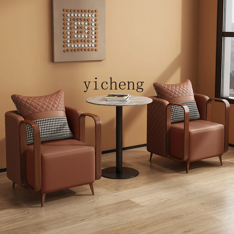 كرسي أريكة ZK Wabi-Sabi Style للاستقبال في منطقة الراحة، كرسي فردي للترفيه الإبداعي وطاولة مقهى وكرسي