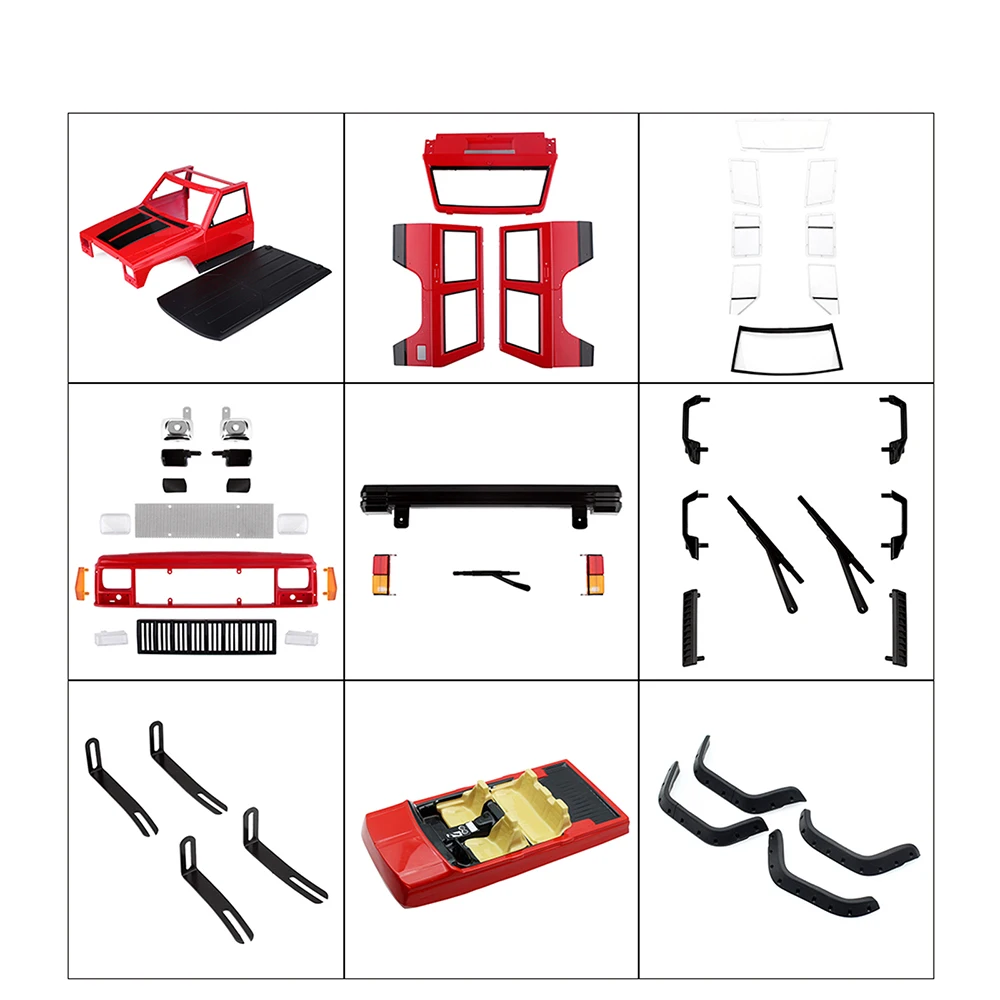 RODE SPIDER Geschilderd Cherokee Body 313mm 12.3 "Wielbasis Plastic Auto Shell voor RC Crawler Axiale SCX10 & SCX10 II 1/10 90046 90047