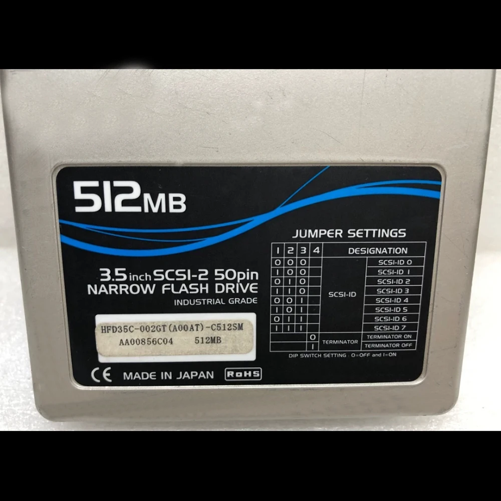 HFD35C-002GT 512MB 50PIN 3,5 'SCSI-2 жесткий диск для жесткого диска Hagiwara Solid-state Industrial HDD отлично работает, высокое качество, быстрая доставка