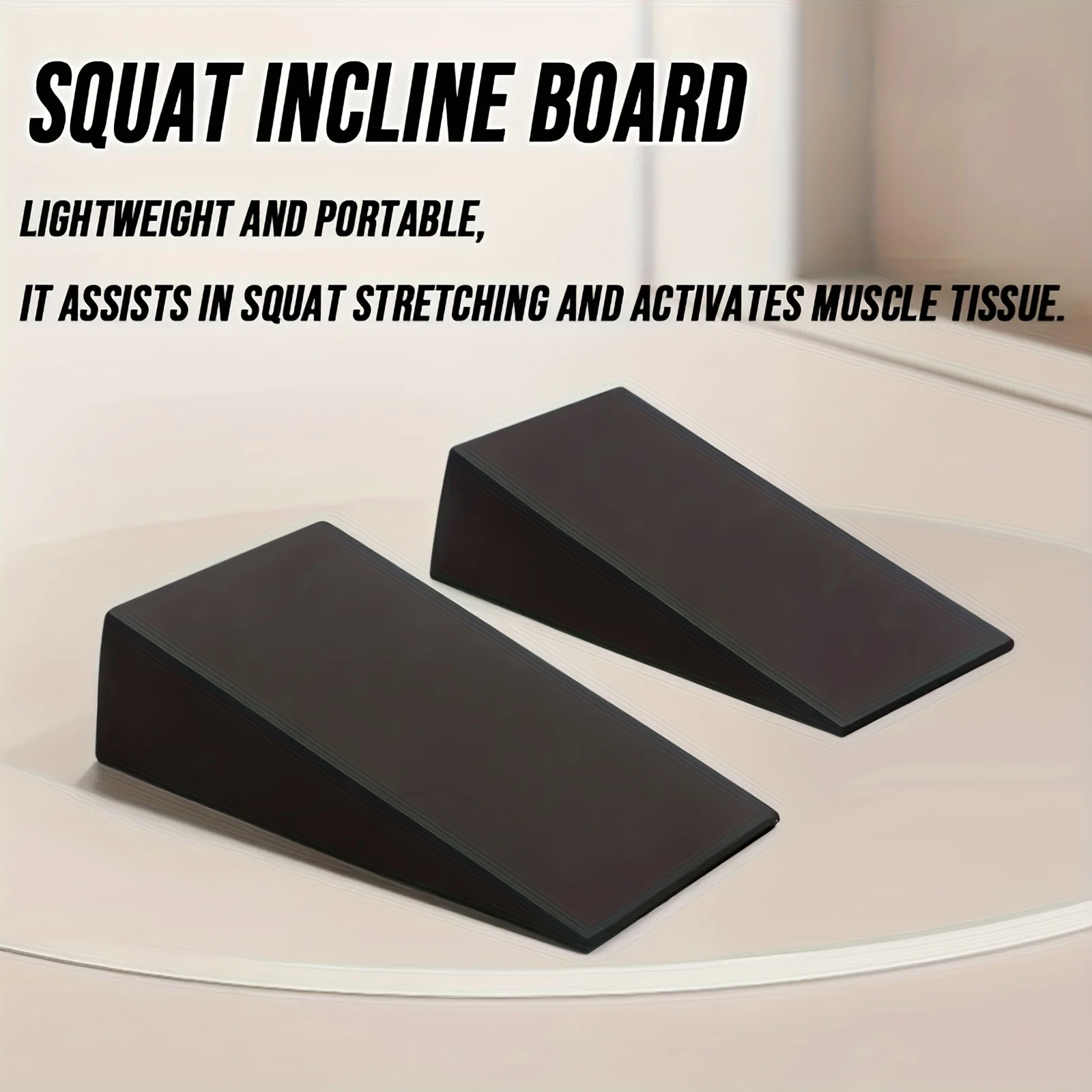 2Pcs Squat Wedge Block Yoga Triangle Slant Board Deep Leg Stretch Platform Strength Training Foot Slope Pedal For Fitness Workou
