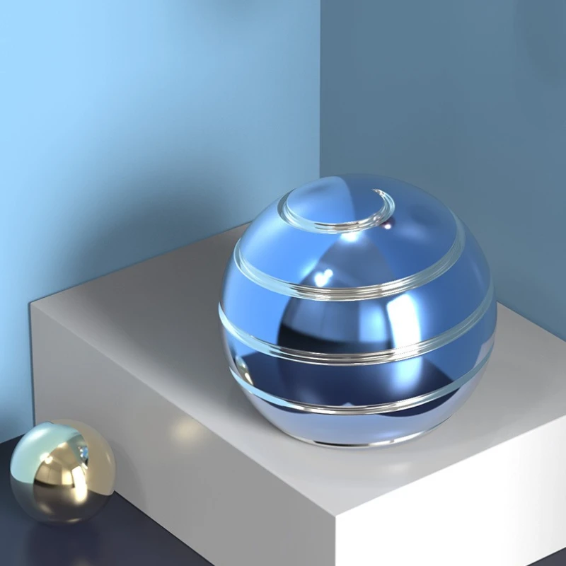 Cool Kinetic Spinning Ball Toy Premium Metal Optical Illusion Fidget Gyroscope Unique Stress Relief Desk Gift for Men Women