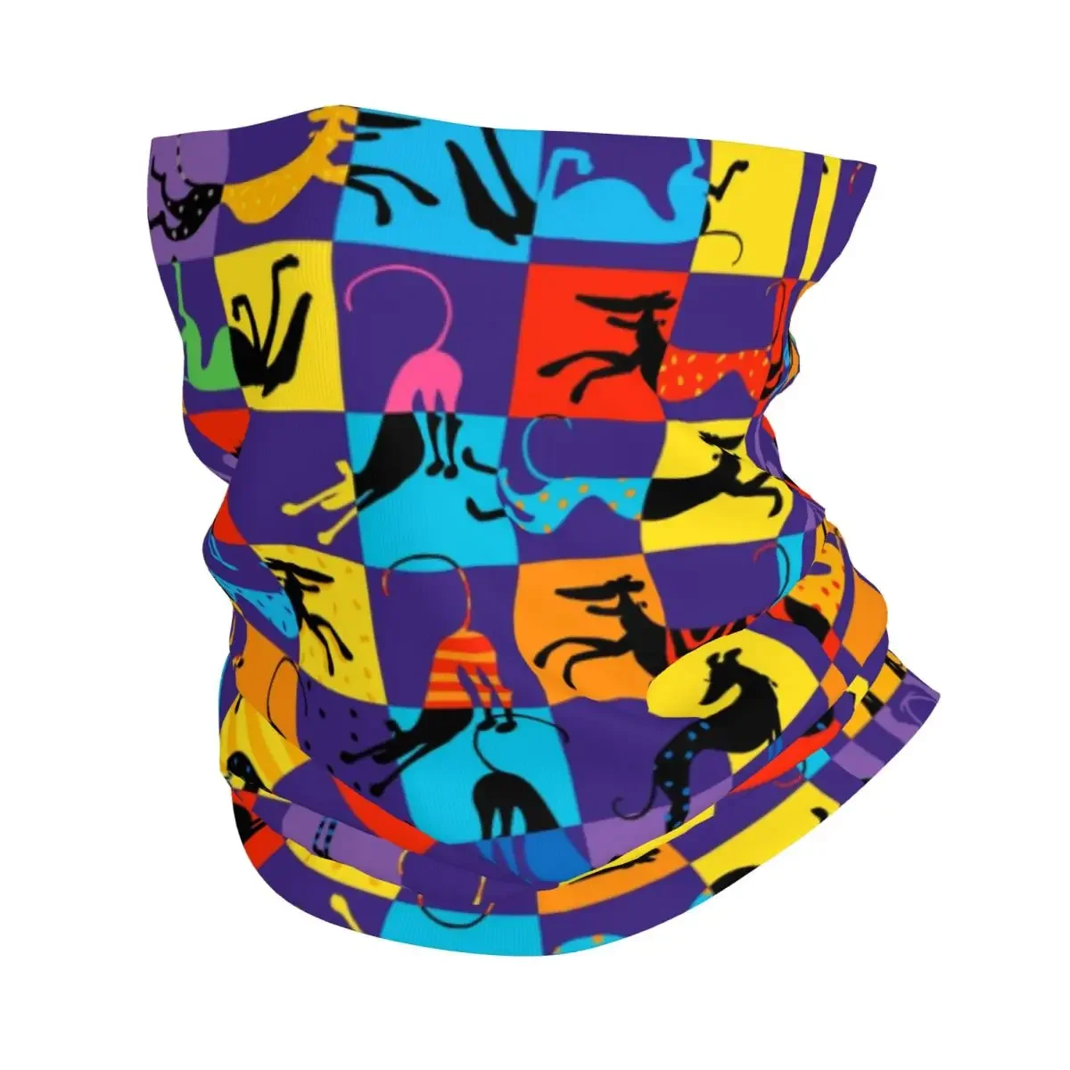 Custom Hounds Greyhound Dog Bandana Winter Neck Warmer Men Windproof Wrap Face Scarf for Hiking Animal Pop Art Gaiter Headband