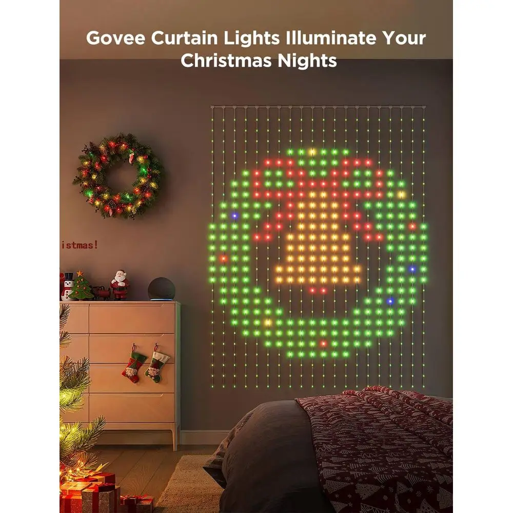 أضواء الستار 2، 520 مصباح LED، ضوء ستارة LED ذكي مع DIY GIF AIGC، غير قابل للربط، أضواء عطلات متغيرة الألوان RGBIC للداخل #2
