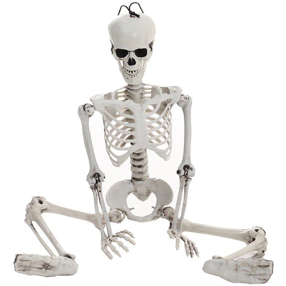 

Full Life Size Human Skeleton Halloween Prop 90CM Haunted House Hanging Props Halloween Movable Skeleton Halloween Ornament Toys