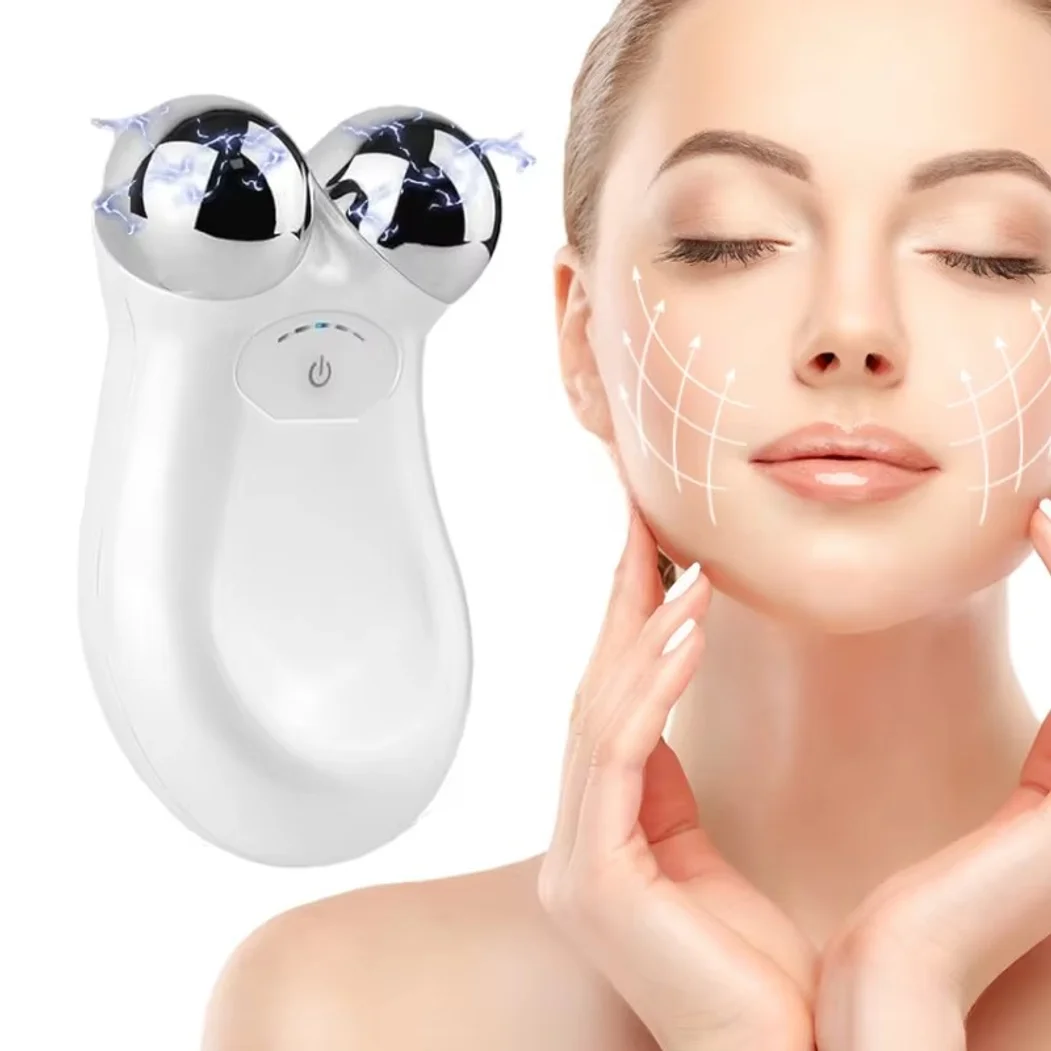 5 in 1 Microcurrent Facial Massager EMS Face Roller Device Skin Care Tool Skin Tightening Machine for Facial Skin Rejuvenation