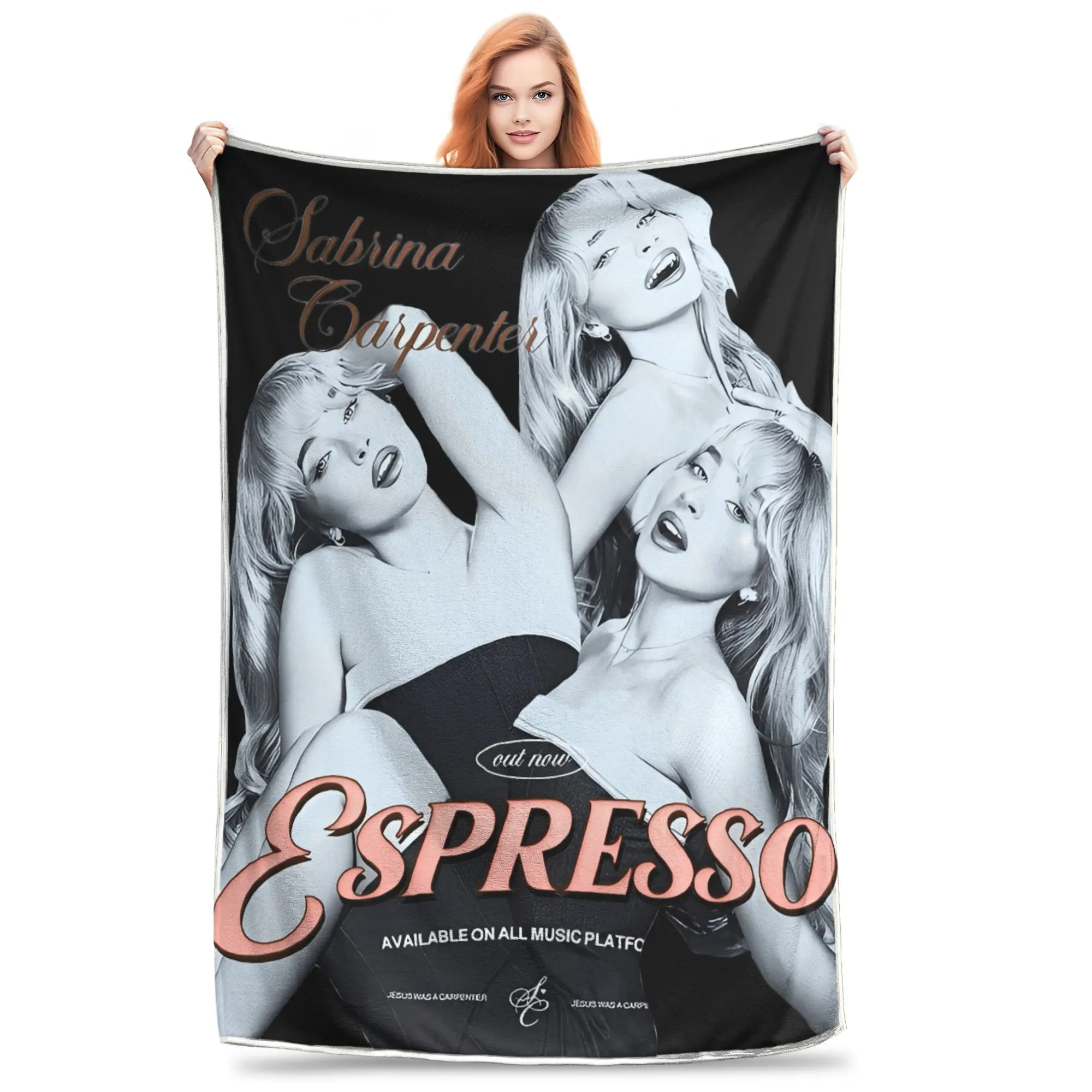 Sabrina Caprenter Flannel Blanket Winter  Soft Warm Throw Blanket for Kids Couch Chair Funny Bedspread Sofa Bed Cover