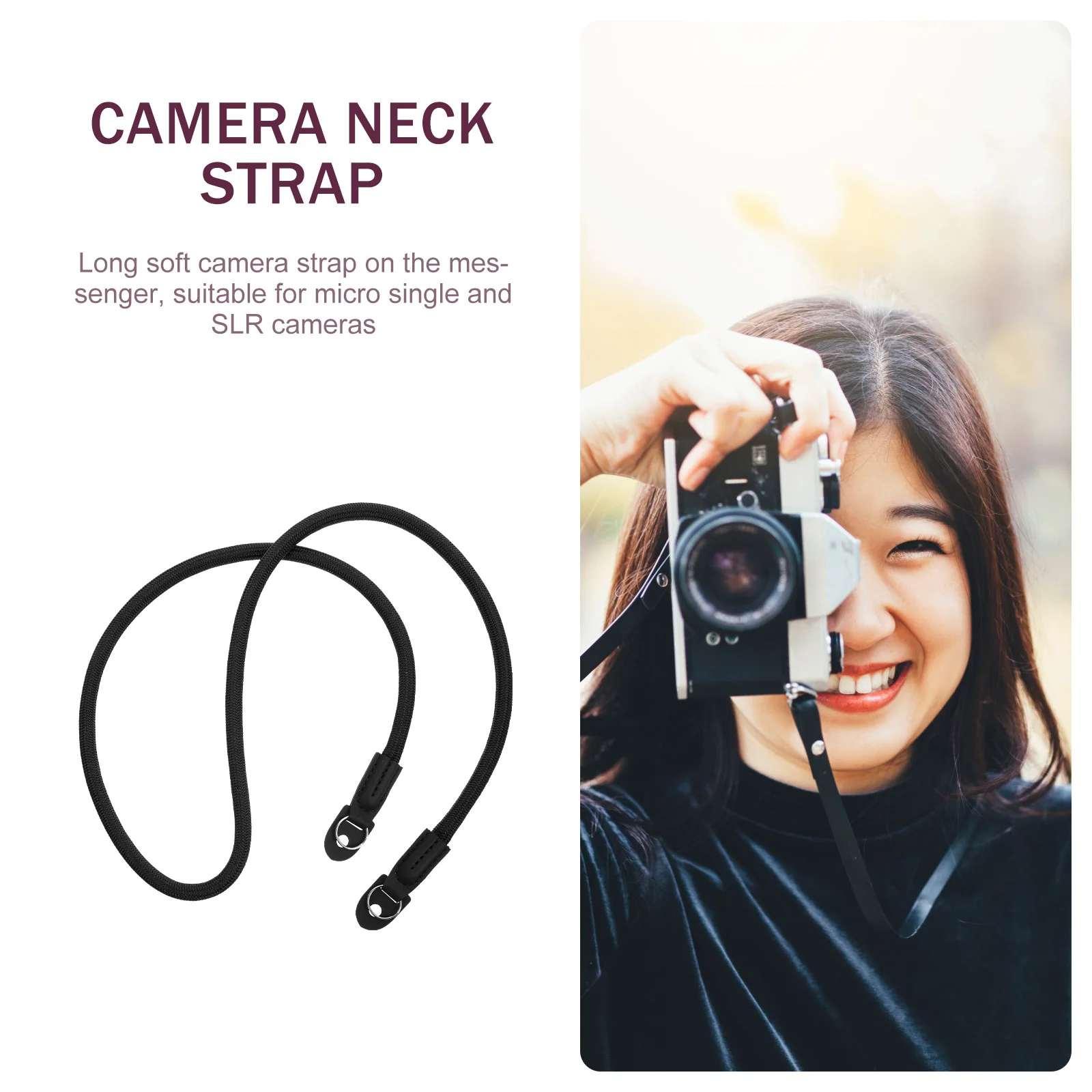 

Camera Neck Strap Microfiber Shoulder Belt Elastic Strong Load Bearing Safety Strap for Cameras Camcorders Shoulder Belt