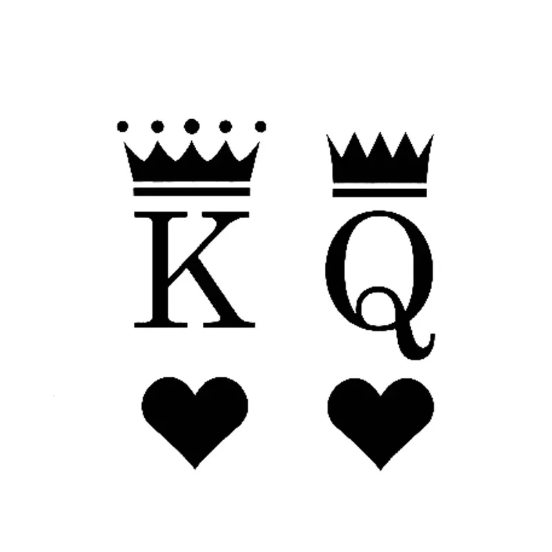 OFK King Queen Cars Stickers Waterproof Vinyl Car Wrap for Auto Decal Customized Accessories Moto Decoration,9cm*8cm