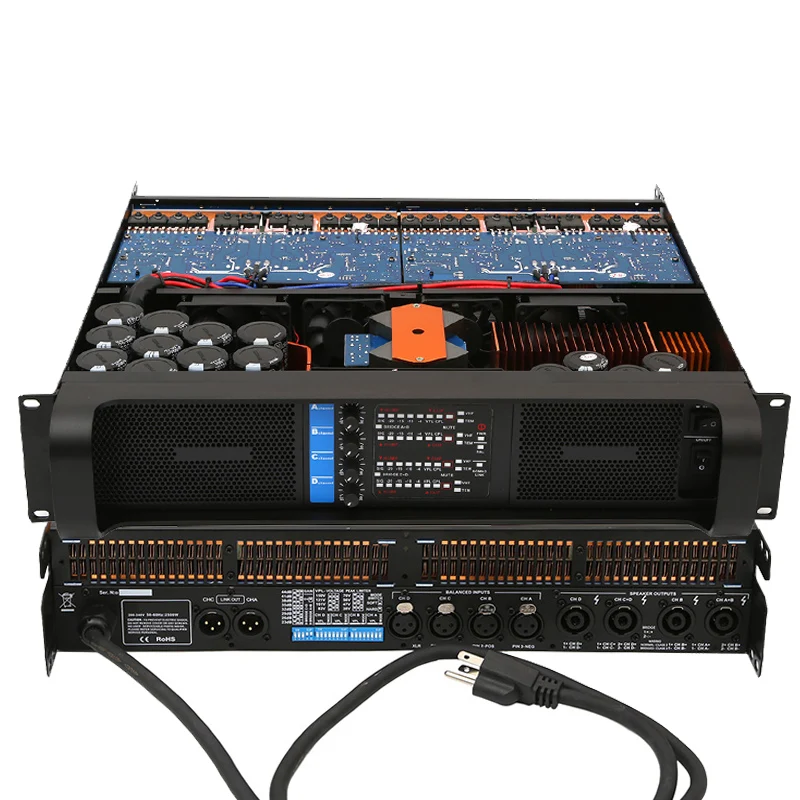 Amplificadores de Potencia para DJ FP10, Amplificador de Audio Profesional de 4 Canales
