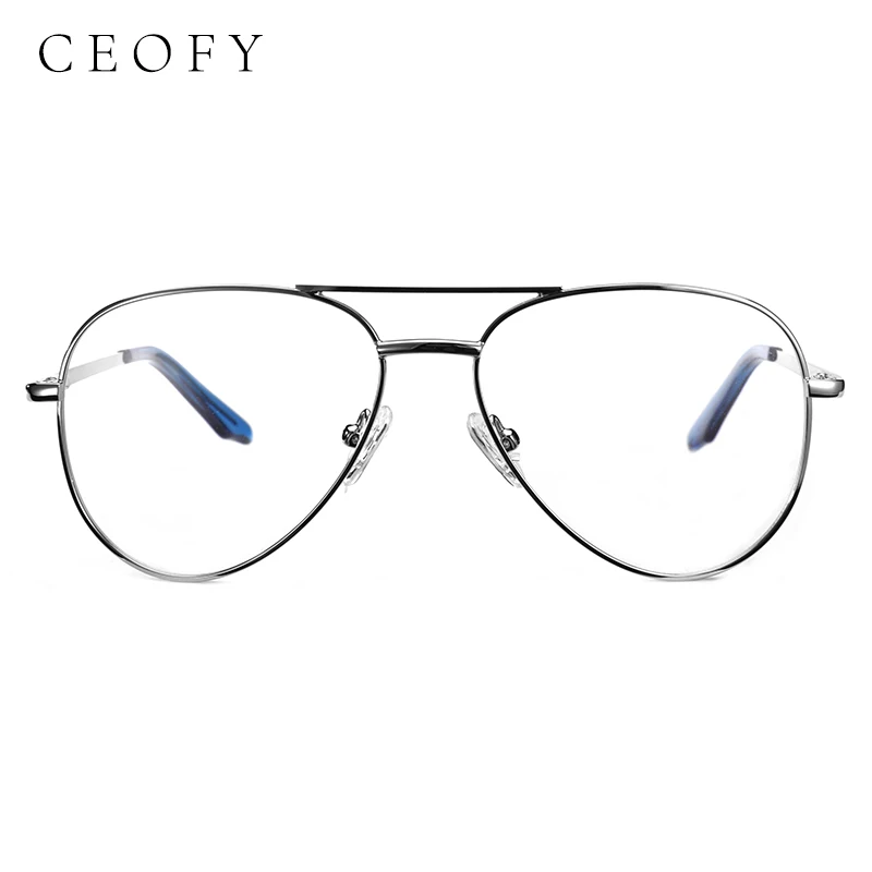 Ceofy Men Retro Eye Glasses Frames Double Bridges Optical Prescription Spectacles Eyeglasses Frame For Women Men G6039