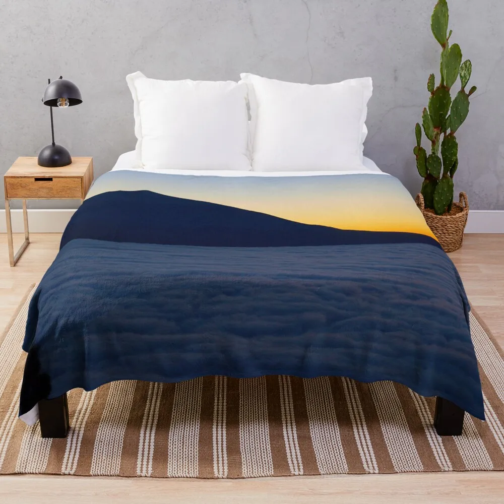 Teide volcano and sea of clouds in Tenerife, Canary Islands Throw Blanket Comforter Polar Hairy Retros Blankets