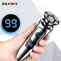 Electric Shaver Man Rechargeable Razor Shaving Knife Whisker Knife Household Portable Floating Three Tip Water Wash