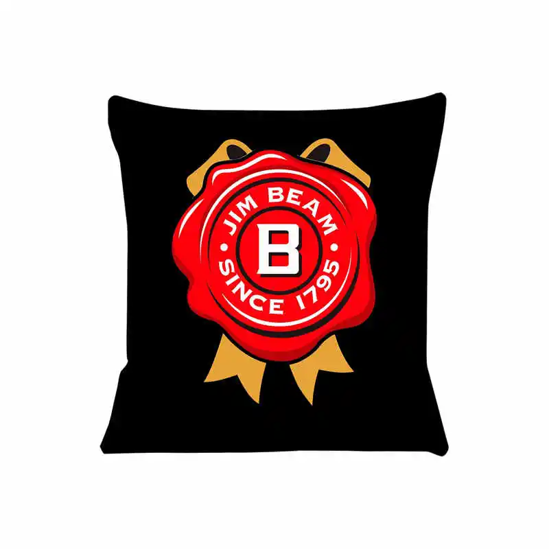 Jim Beam-funda de cojín para sofá, cubierta de almohada para asiento de coche, 45x45cm, SJ-655 decorativa para el hogar