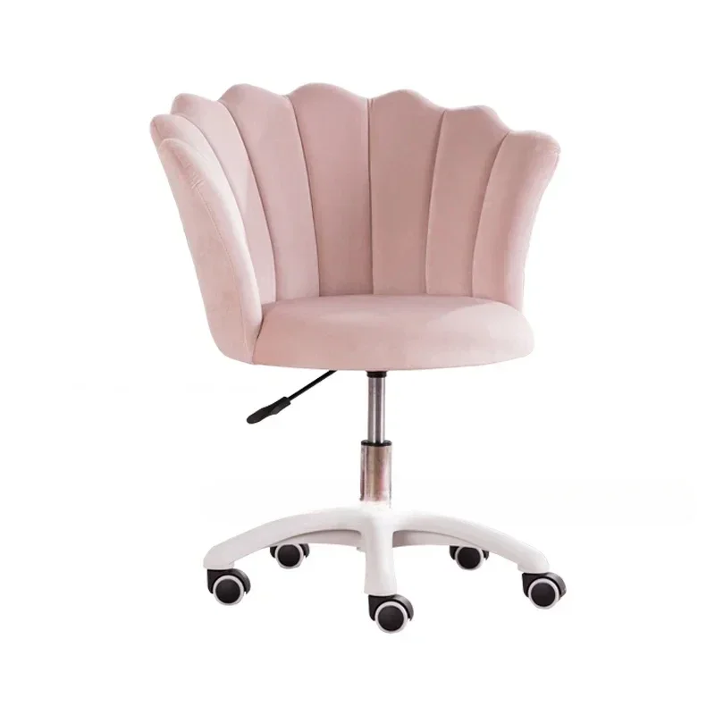 

# Hot Nordic Computer Pink Chair, Girl Dressing Stool,Living Room Wheeled Armchair, Rotatable Liftable Sofa Armrest Seat Vanity