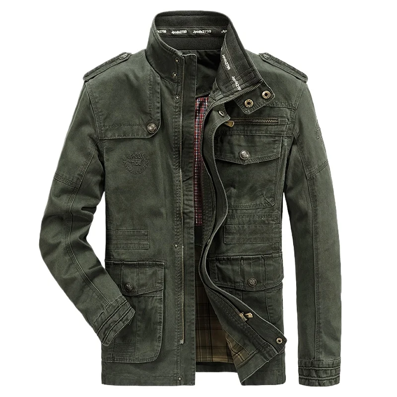 

Men's Winter Cargo Jacket Cotton Business Casual Military Multi-pocket Male Air Force Pilot Jacket Outwear Coats Chaqueta Hombre