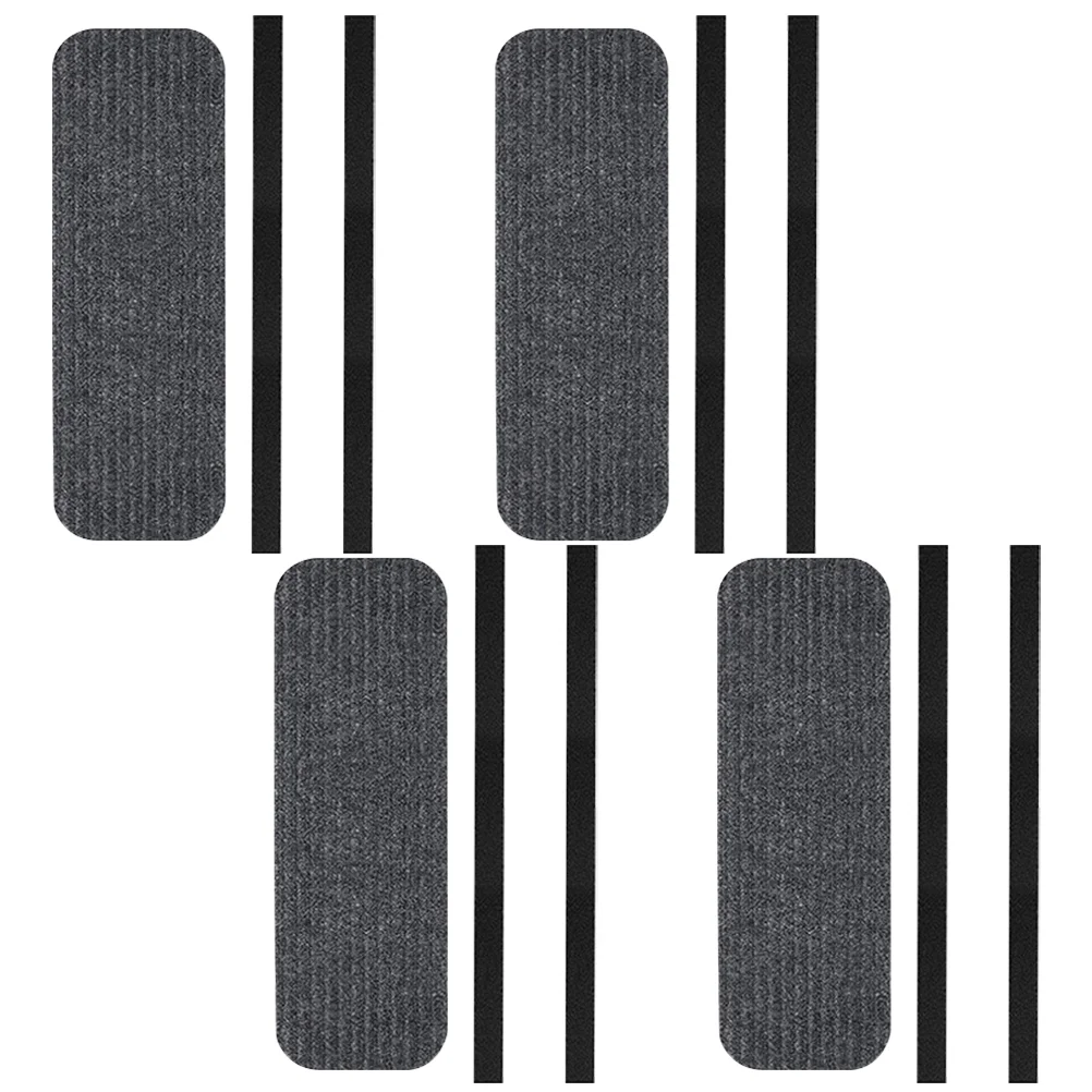 4 Pcs Tread Cover Trailer Rv Step Rug Carpet Stair Covers Polyester (Polyester) Stabilizer