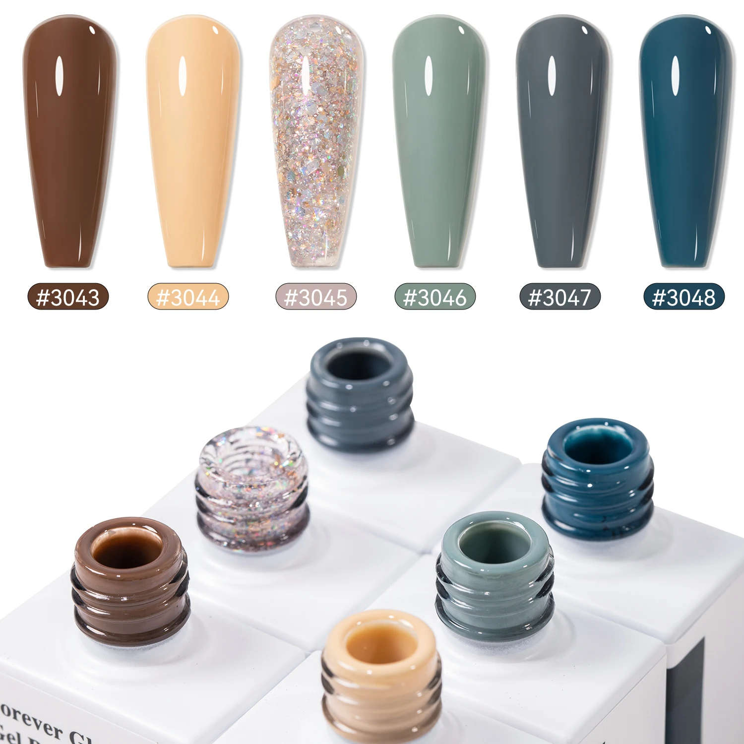 

Vendeeni New Trend 6colors Gel Nail Polish Set Box TPO HEMA Free Custom Private Design Fall Winter Nail Gel Polish Collection