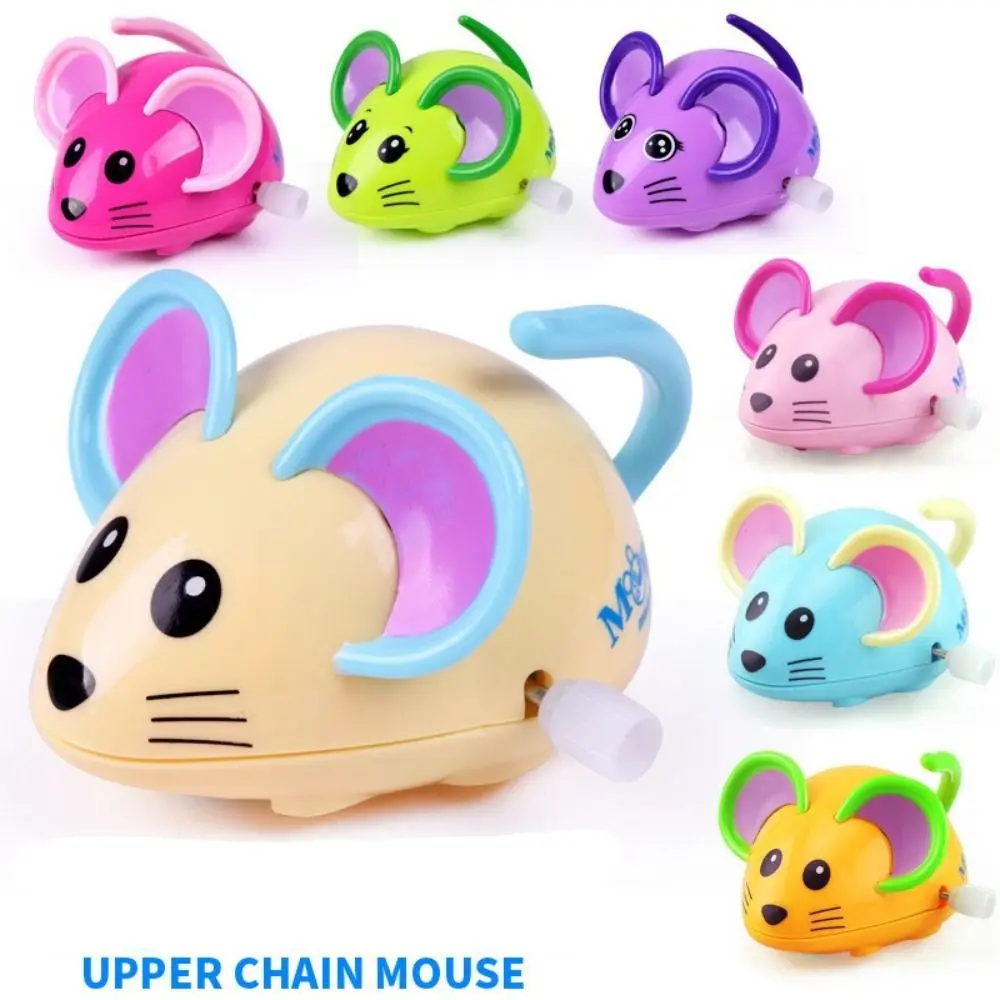 Gift Plastic Rat Clockwork Toy Small Interesting Clockwork Toy Running Chain Mouse Swinging Toy Children