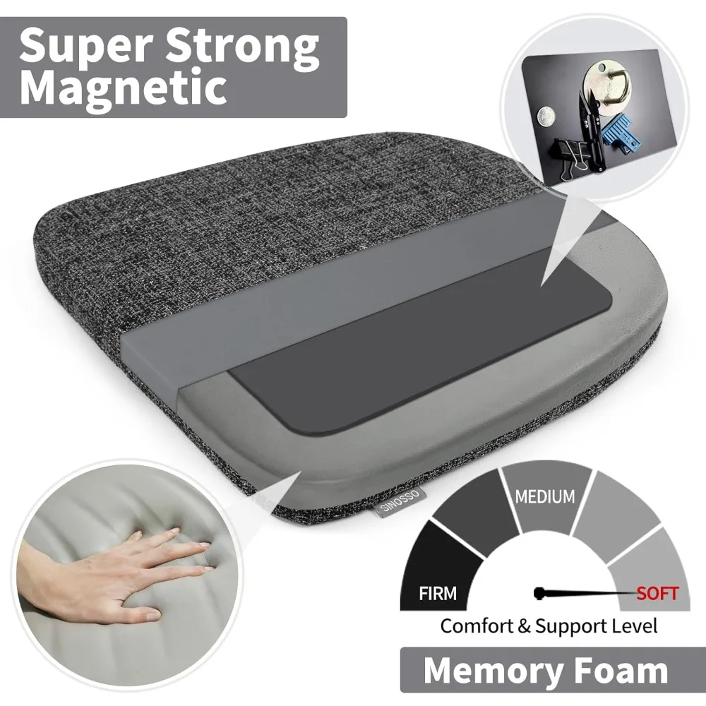 SINOSSO رغوة الذاكرة 14 وسائد كرسي معدنية 4 قطع، منصات كرسي مغناطيسية على الطراز الحديث المتشابك لتناول الطعام والمطبخ والمقهى بيسترو St