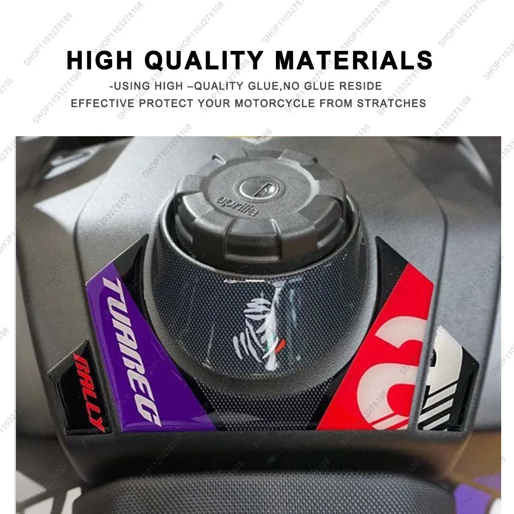 Voor Aprilia Tuareg Rally 660 Motorcycle Side brandstoftank pad Bescherming Sticker 3D Gel Hars Sticker waterdichte Kit