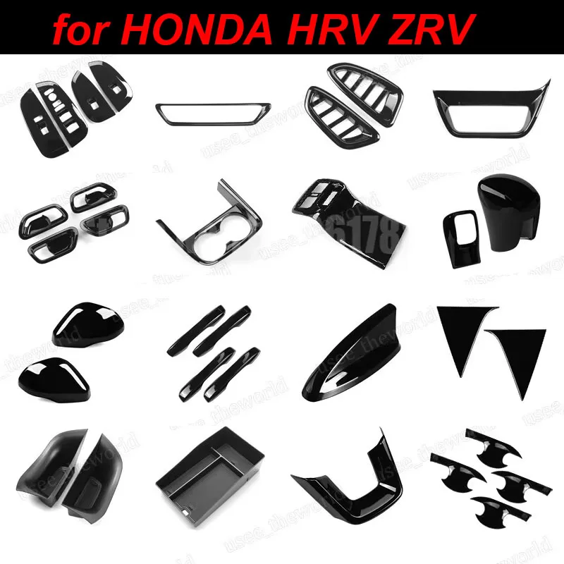 

Подходит для Honda HR-V HRV ZR-V ZRV 2022 2023 2024 2025 глянцевая черная внутренняя накладка на панель переключения передач, накладка на рамку